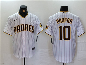 San Diego Padres #10 Jurickson Profar White Pinstripe Limited Jersey