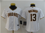 San Diego Padres #13 Manny Machado Women's White Cool Base Jersey