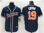 San Diego Padres #19 Tony Gwynn Vintage Navy Jersey