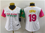 San Diego Padres #19 Tony Gwynn Women's White 2022 City Connect Jersey