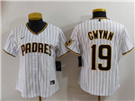 San Diego Padres #19 Tony Gwynn Women's White Jersey