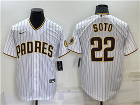 San Diego Padres #22 Juan Soto White Cool Base Jersey