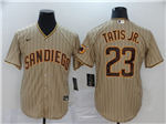 San Diego Padres #23 Fernando Tatís Jr. Gray Pinstripe Cool Base Jersey