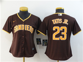 San Diego Padres #23 Fernando Tatís Jr. Women's Brown Cool Base Jersey