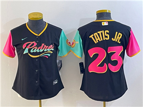 San Diego Padres #23 Fernando Tatís Jr. Women's Black City Connect Cool Base Jersey