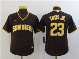 San Diego Padres #23 Fernando Tatís Jr. Youth Brown Cool Base Jersey