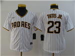 San Diego Padres #23 Fernando Tatís Jr. Youth White Cool Base Jersey