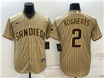 San Diego Padres #2 Xander Bogaerts Gray Pinstripe Cool Base Jersey