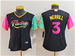 San Diego Padres #3 Jackson Merrill Women's Black City Connect Jersey