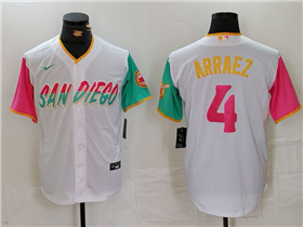 San Diego Padres #4 Luis Arraez White 2022 City Connect Jersey