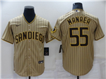 San Diego Padres #55 Sean Manaea Gray Pinstripe Cool Base Jersey