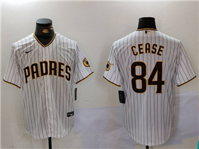 San Diego Padres #84 Dylan Cease White Pinstripe Limited Jersey