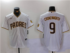 San Diego Padres #9 Jake Cronenworth White Pinstripe Limited Jersey