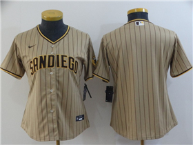 San Diego Padres Women's Gray Pinstripe Cool Base Team Jersey