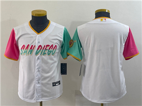 San Diego Padres Youth White 2022 City Connect Cool Base Team Jersey