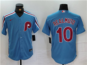 Philadelphia Phillies #10 J.T. Realmuto Light Blue Jersey