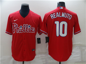 Philadelphia Phillies #10 J.T. Realmuto Red Jersey