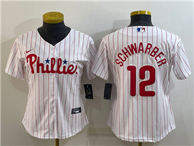 Philadelphia Phillies #12 Kyle Schwarber Women's White Jersey