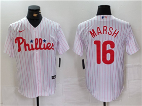 Philadelphia Phillies #16 Brandon Marsh White Limited Jersey