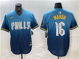 Philadelphia Phillies #16 Brandon Marsh Blue 2024 City Connect Limited Jersey