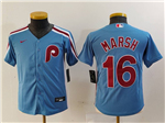 Philadelphia Phillies #16 Brandon Marsh Youth Light Blue Jersey