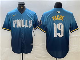 Philadelphia Phillies #19 Cristian Pache Blue 2024 City Connect Limited Jersey