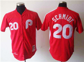 Philadelphia Phillies #20 Mike Schmidt 1979 Throwback Red Jersey