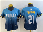 Philadelphia Phillies #21 Garrett Stubbs Women's White Jersey