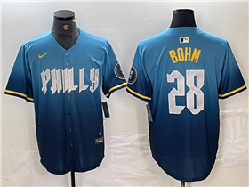 Philadelphia Phillies #28 Alec Bohm Blue 2024 City Connect Limited Jersey