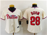 Philadelphia Phillies #28 Alec Bohm Women's Cream Jersey