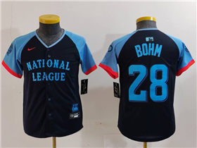 National League #28 Alec Bohm Youth Navy 2024 MLB All-Star Game Limited Jersey