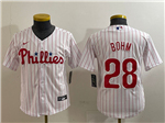 Philadelphia Phillies #28 Alec Bohm Youth White Jersey