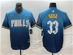 Philadelphia Phillies #33 Edmundo Sosa Blue 2024 City Connect Limited Jersey