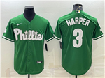 Philadelphia Phillies #3 Bryce Harper St. Patrick Green Jersey