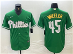 Philadelphia Phillies #45 Zack Wheeler Green St.Patricks Limited Jersey