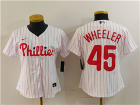 Philadelphia Phillies #45 Zack Wheeler Women's White Limited Jersey