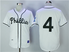 Philadelphia Phillies #4 Jimmie Foxx 1945 Throwback White Jersey