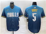 Philadelphia Phillies #5 Bryson Stott Blue 2024 City Connect Limited Jersey