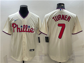 Philadelphia Phillies #7 Trea Turner Cream Jersey