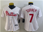 Philadelphia Phillies #7 Trea Turner Women's White Jersey