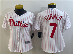 Philadelphia Phillies #7 Trea Turner Women's White Jersey