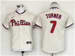 Philadelphia Phillies #7 Trea Turner Youth Cream Jersey