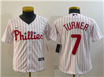 Philadelphia Phillies #7 Trea Turner Youth White Jersey