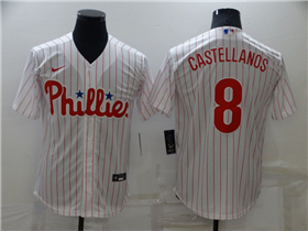 Philadelphia Phillies #8 Nick Castellanos White Jersey