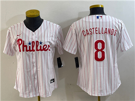 Philadelphia Phillies #8 Nick Castellanos Women's White Jersey