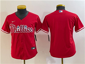 Philadelphia Phillies Youth Red Cool Base Team Jersey