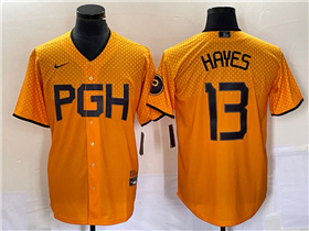 Pittsburgh Pirates #13 Ke'Bryan Hayes Gold 2023 City Connect Jersey