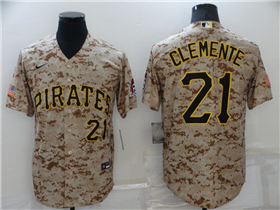 Pittsburgh Pirates #21 Roberto Clemente Camo Cool Base Jersey