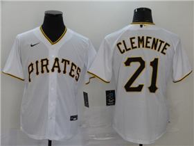 Pittsburgh Pirates #21 Roberto Clemente White Cool Base Jersey