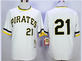 Pittsburgh Pirates #21 Roberto Clemente 1971 Throwback White Jersey